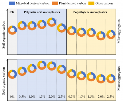 Differential effects of microplastics on soil organic carbon via lignin phenols and amino sugars in soil aggregates