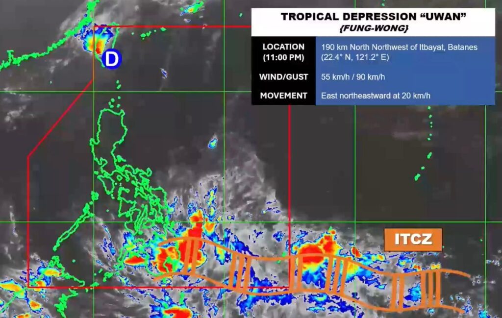 Uwan weakens into tropical depression as it hits Taiwan